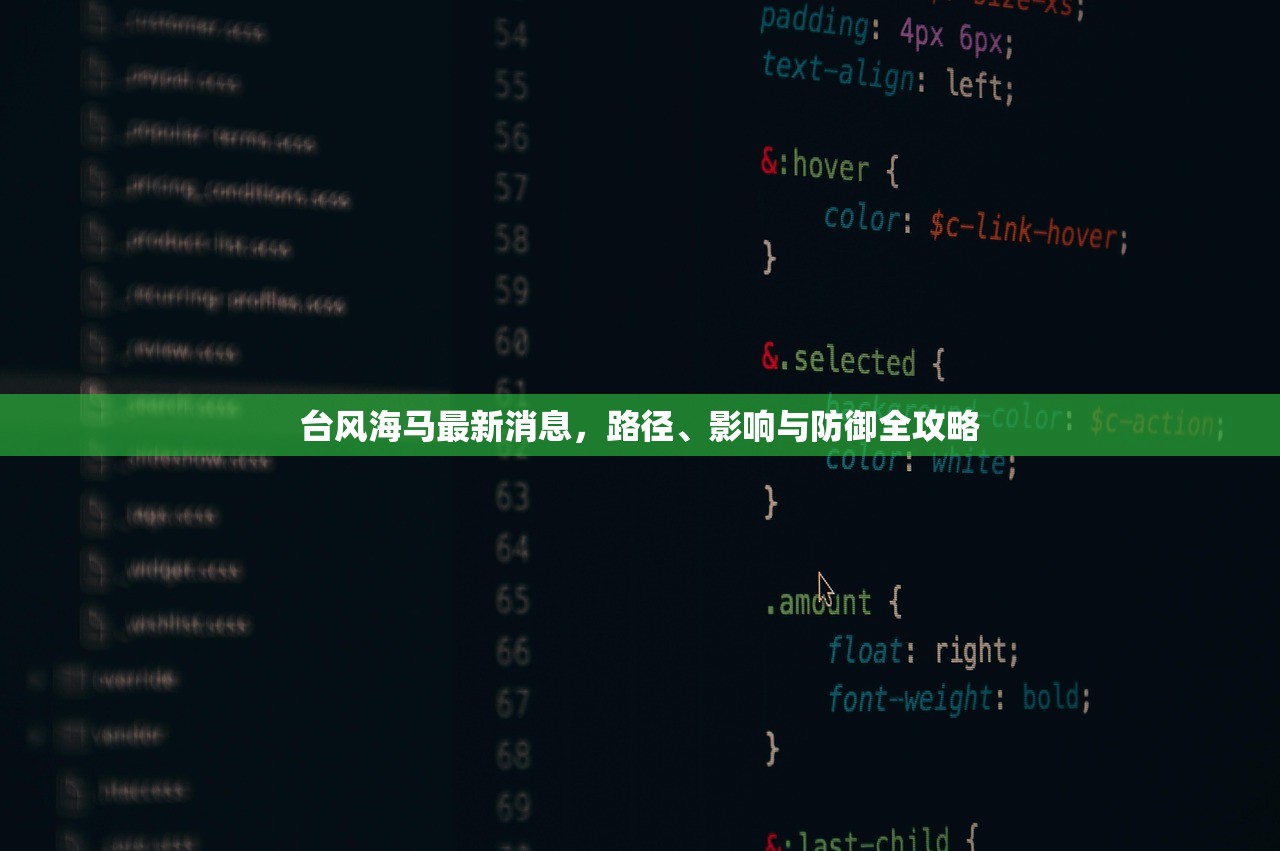 台风海马最新消息，路径、影响与防御全攻略