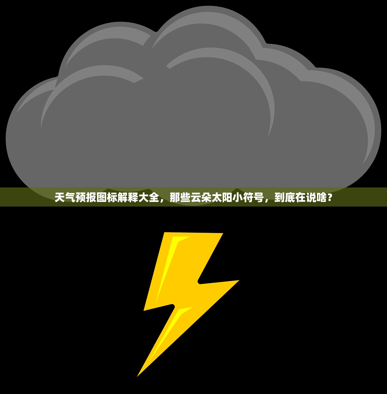 天气预报图标解释大全，那些云朵太阳小符号，到底在说啥？
