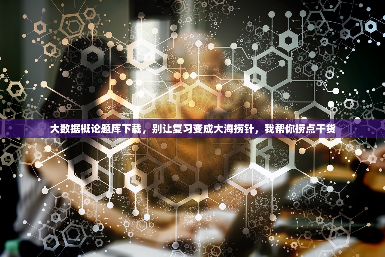 大数据概论题库下载，别让复习变成大海捞针，我帮你捞点干货