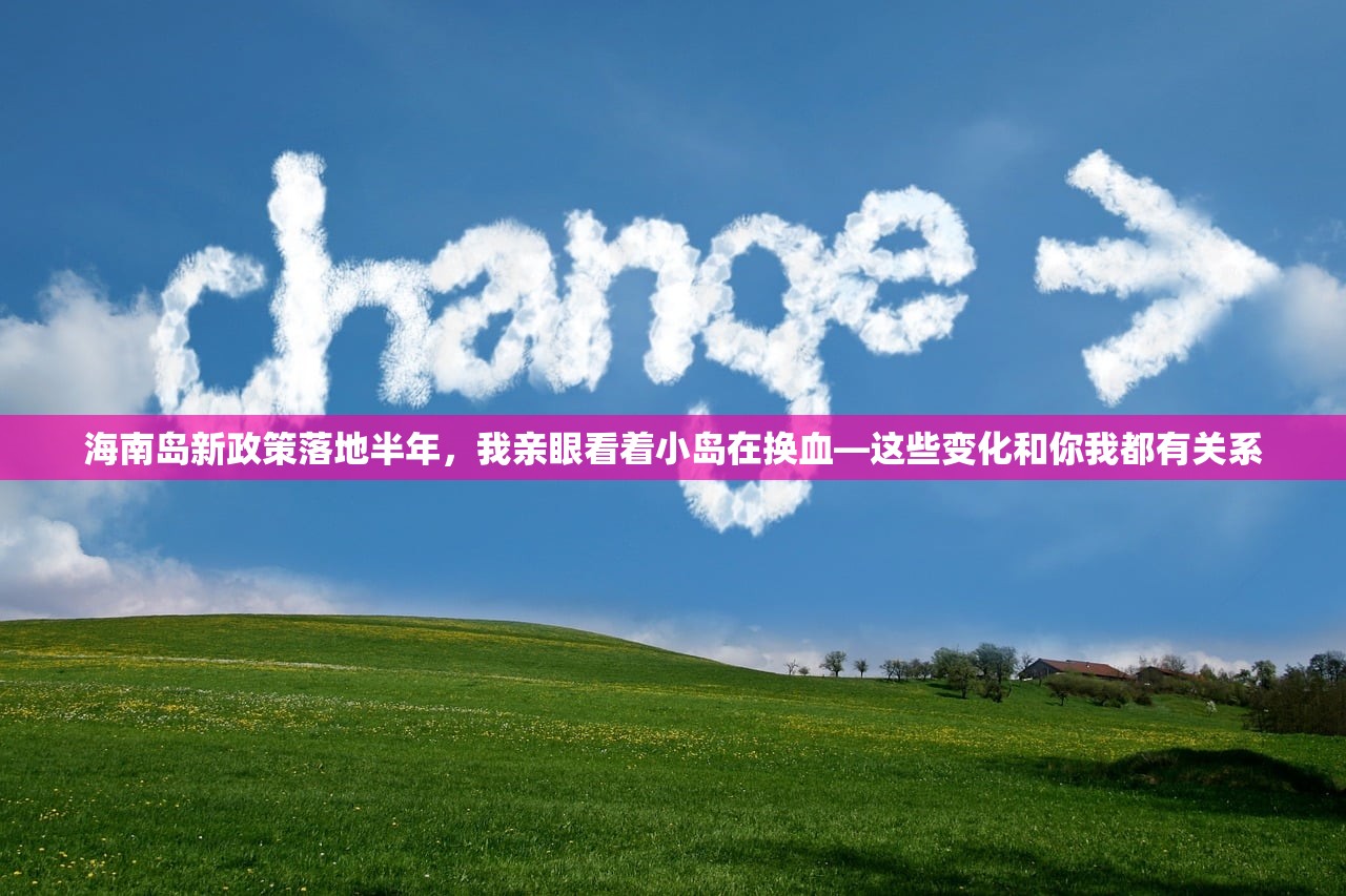 海南岛新政策落地半年，我亲眼看着小岛在换血—这些变化和你我都有关系